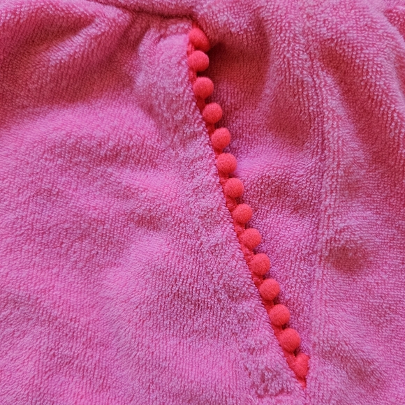 Crewcuts Soft Terry Cotton Shorts in Hot Pink with PomPom detail Size 10 - Picture 6 of 8
